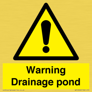 Warning Drainage pond